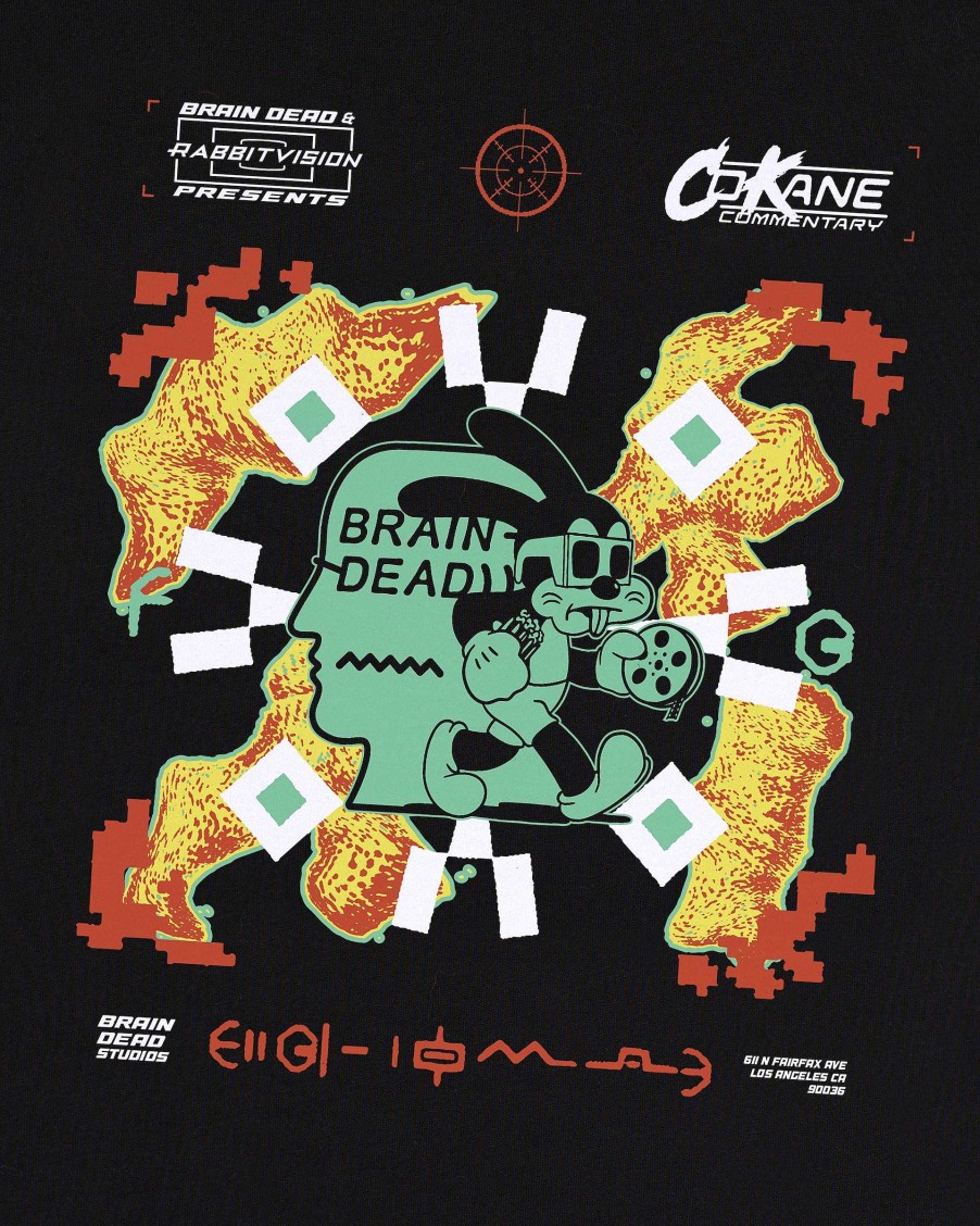T-Shirt | Brain Dead Brain Dead X Freddie Gibbs Rabbit Vision T-Shirt Black