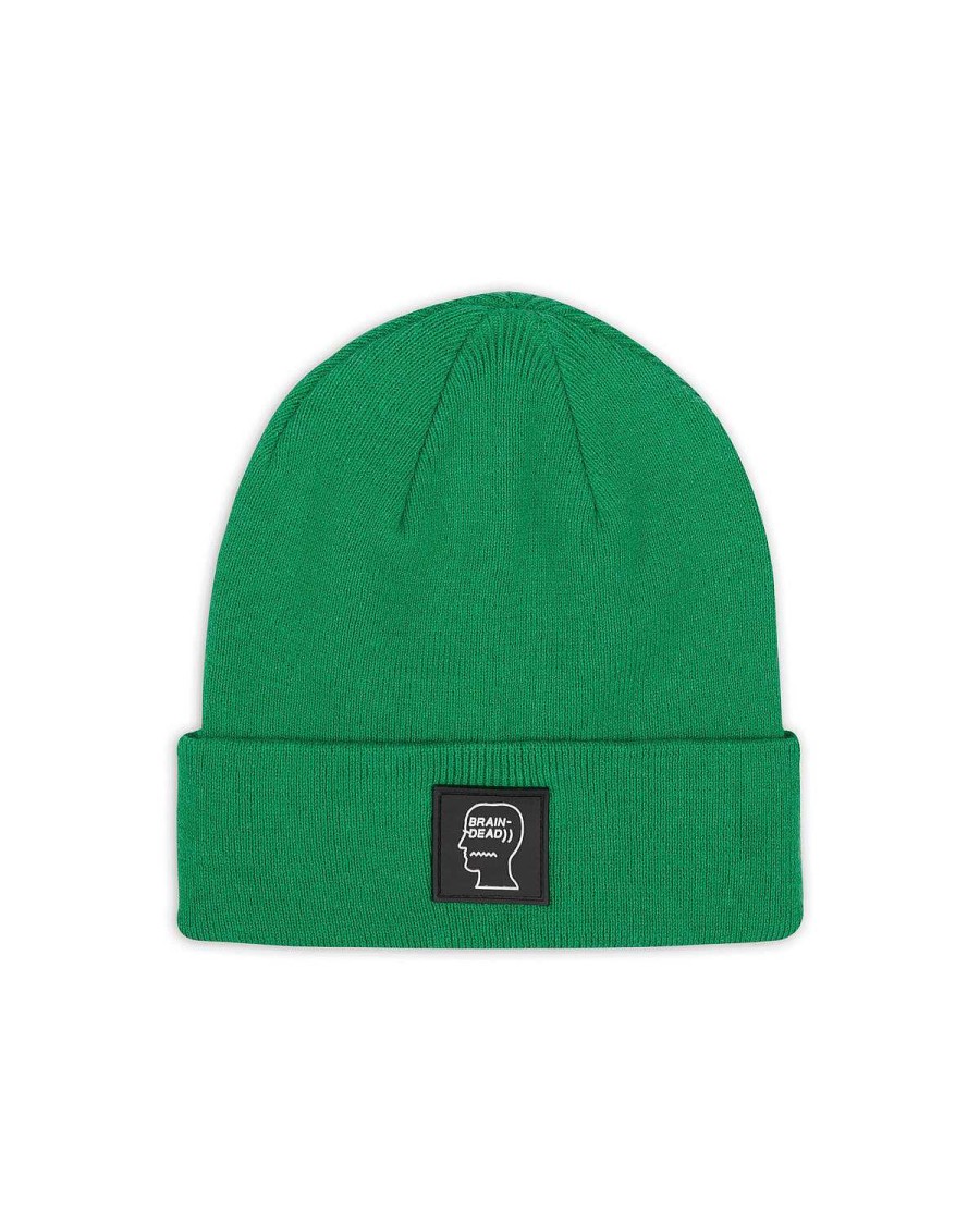 Hoed | Brain Dead Fw22 Logo Head Wool Beanie Kelly Green