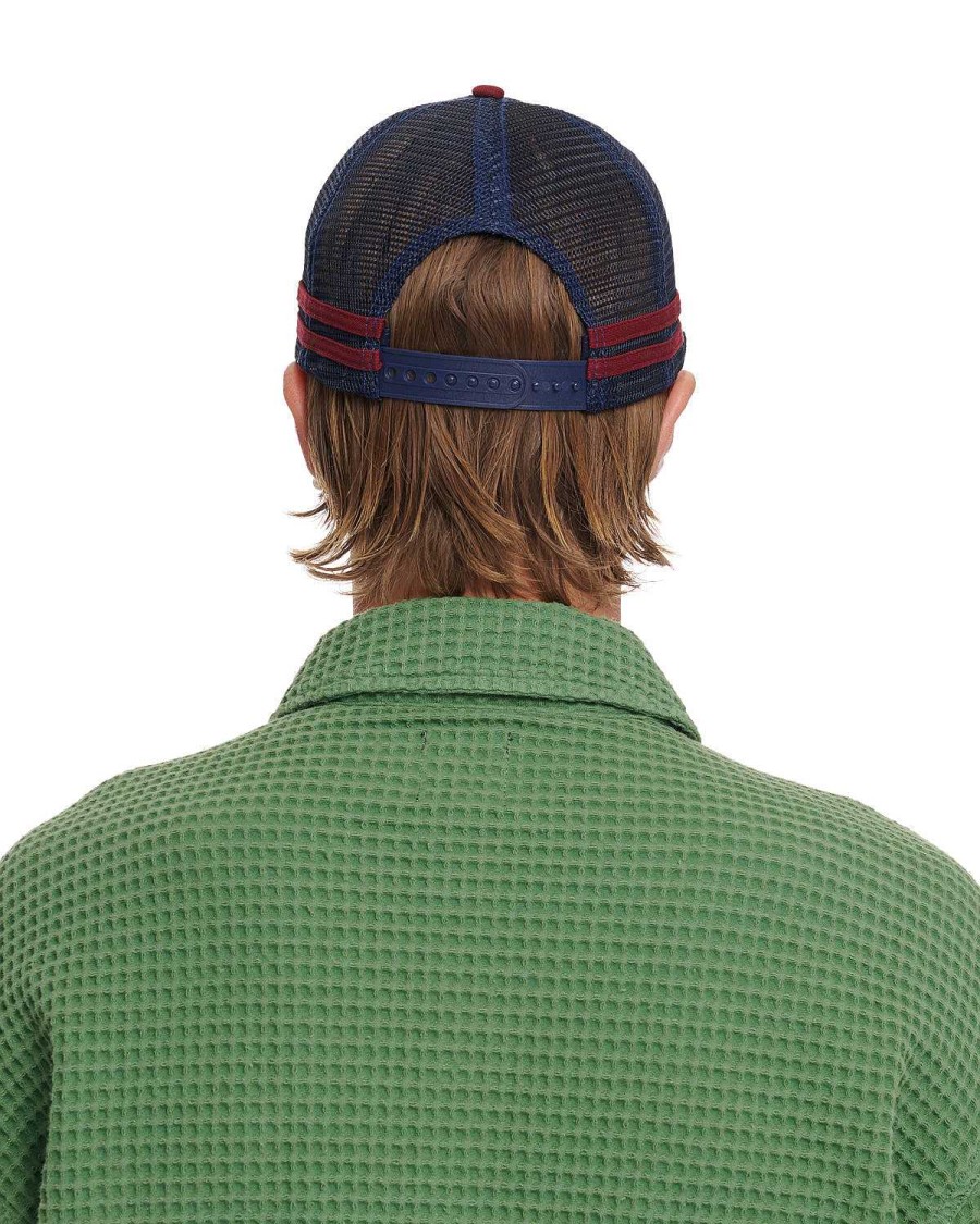 Hoed | Brain Dead Logohead 5 Panel Trucker Cap Navy