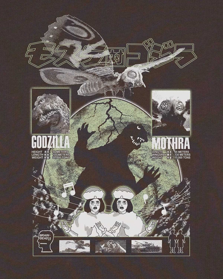 T-Shirt | Brain Dead Brain Dead X Godzilla Mothra Vs. Godzilla T-Shirt Clay