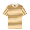 T-Shirt | Brain Dead Organic Striped T-Shirt - Gold Gold/Natural