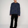 Trui | Brain Dead Teddy Fur Dot Knit Sweater Navy