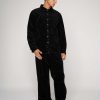 Shirt | Brain Dead Organic Panel Ranch Shirt Black