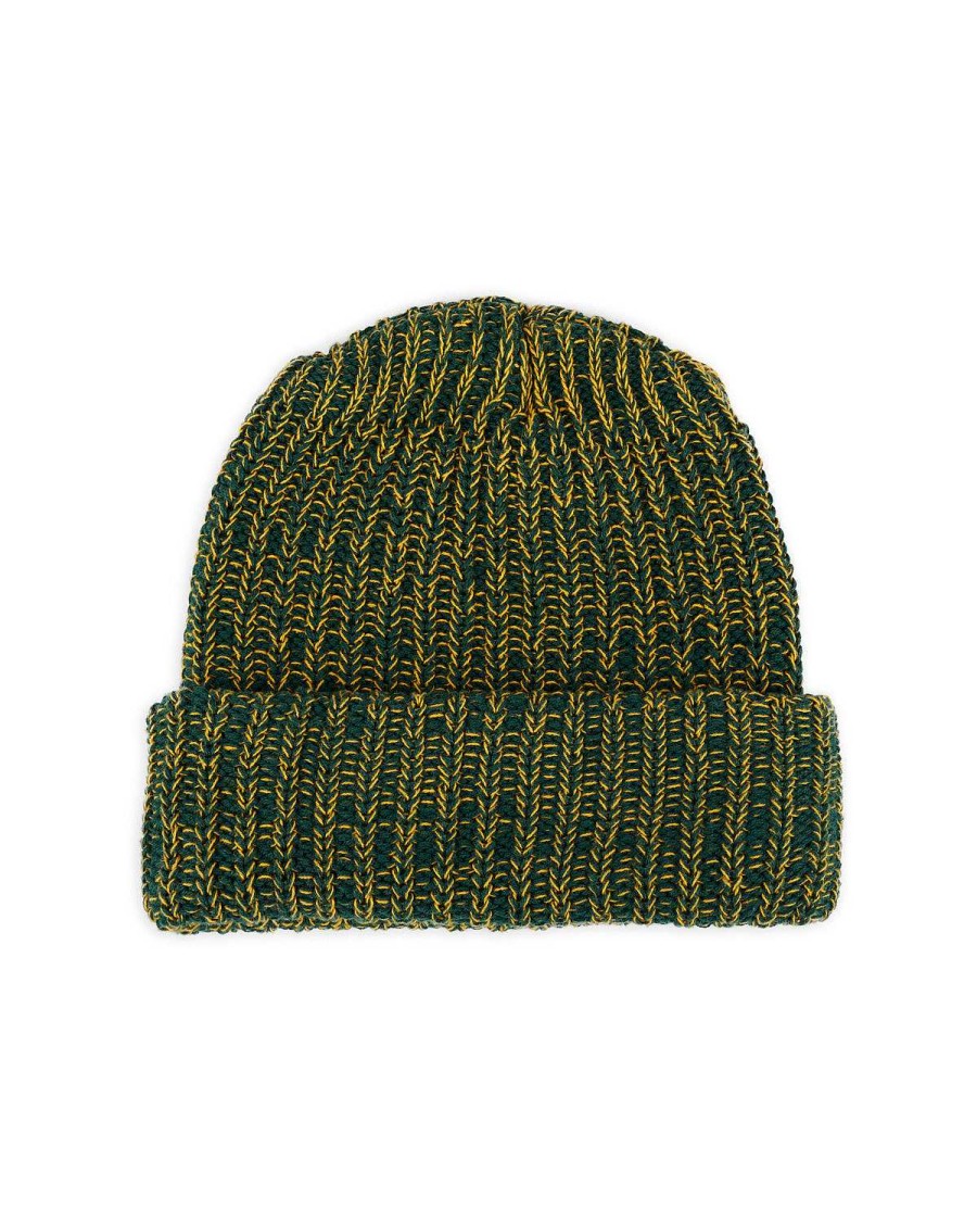 Hoed | Brain Dead Logohead Beanie Evergreen Gold