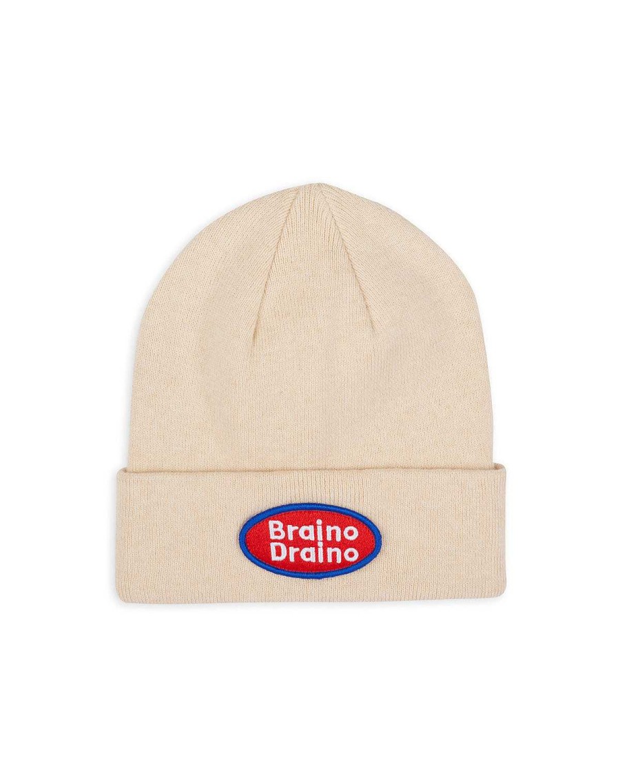 Hoed | Brain Dead Braino Draino Wool Beanie Cream