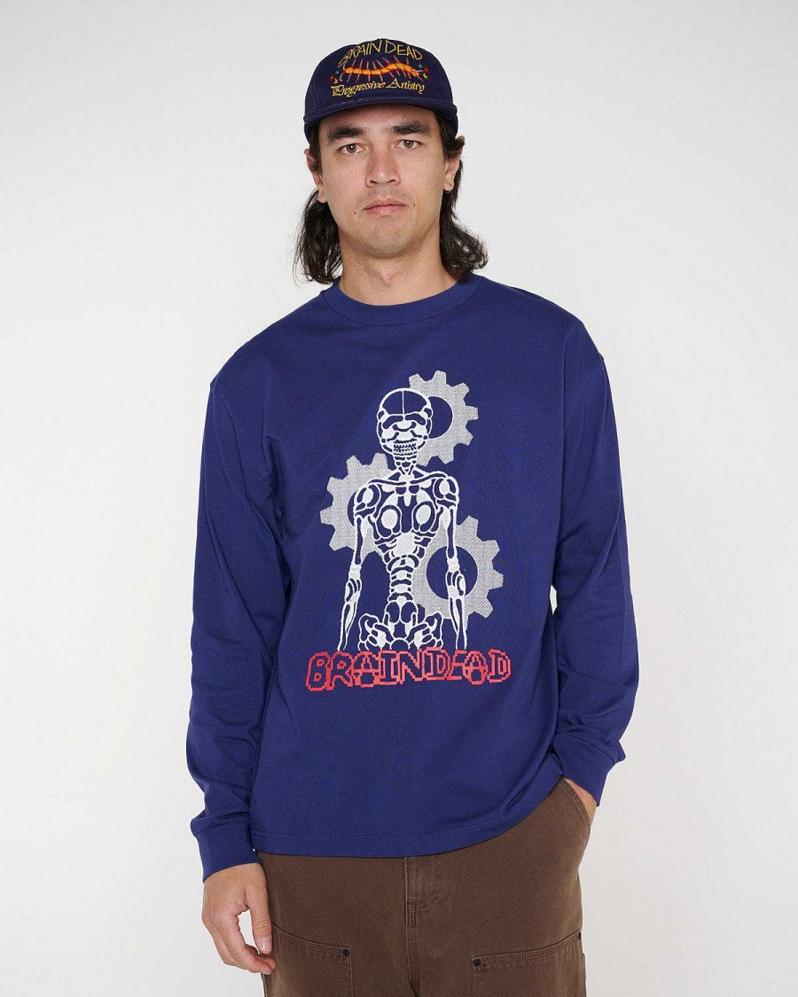 Lange Mouw | Brain Dead Skeletal Gear Long Sleeve Navy