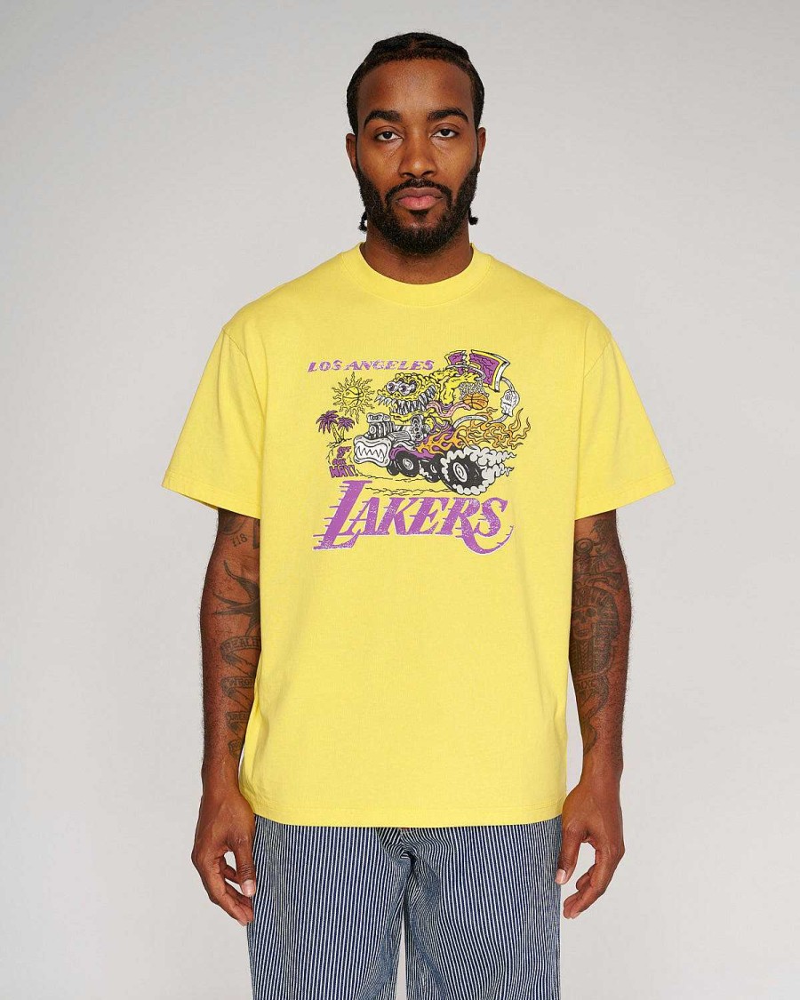 T-Shirt | Brain Dead Brain Dead X Nba Los Angeles Lakers T-Shirt Yellow