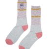 Sokken | Brain Dead Slub 2 Stripes Crew Sock Light Blue