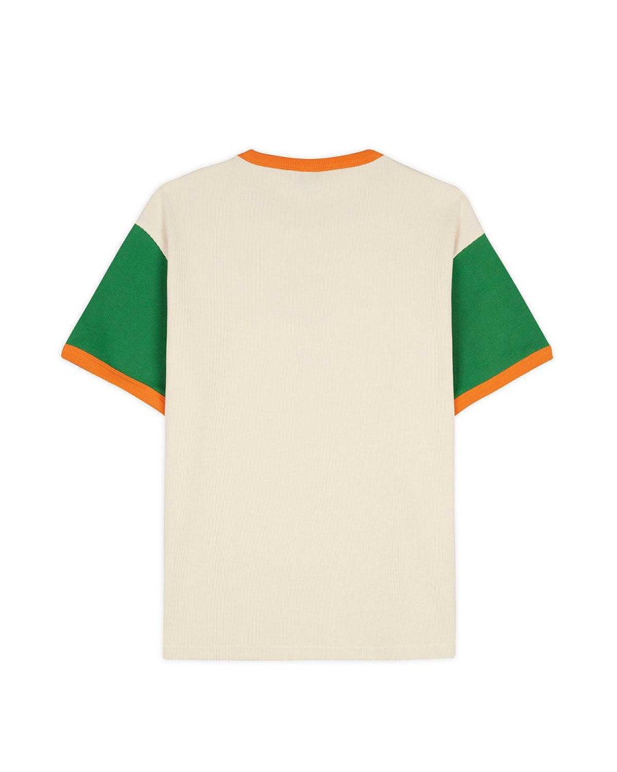 T-Shirt | Brain Dead Brain Dead X Hysteric Mini Ribbed Ringer T-Shirt - Natural Natural/Green