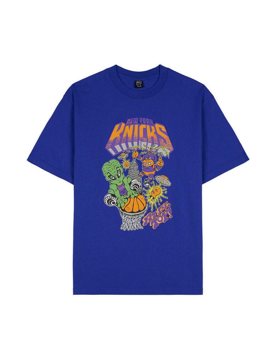 T-Shirt | Brain Dead Brain Dead X Nba New York Knicks T-Shirt Blue